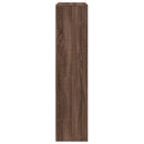 vidaXL 3 szintes barna tölgy fa elválasztó könyvespolc 123x29x123 cm