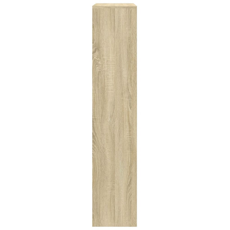 vidaXL 4 szintes sonoma tölgy elválasztó könyvespolc 143,5x29x143,5 cm