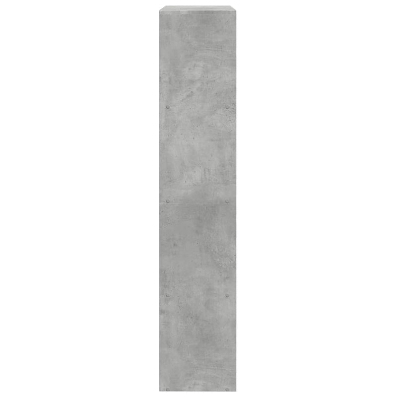 vidaXL 4 szintes betonszürke szerelt fa könyvespolc 143,5x29x143,5 cm