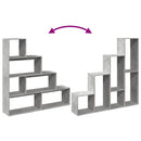 vidaXL 4 szintes betonszürke szerelt fa könyvespolc 143,5x29x143,5 cm