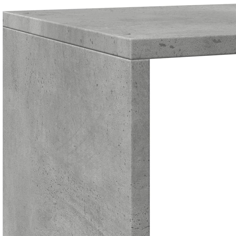 vidaXL 4 szintes betonszürke szerelt fa könyvespolc 143,5x29x143,5 cm