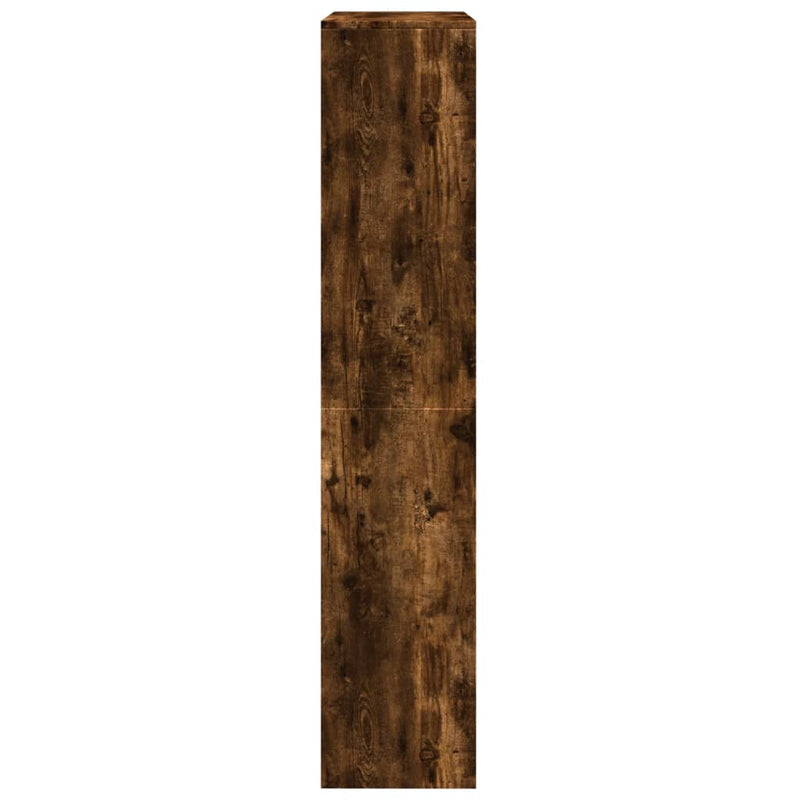 vidaXL 4 szintes füstös tölgy elválasztó könyvespolc 143,5x29x143,5 cm