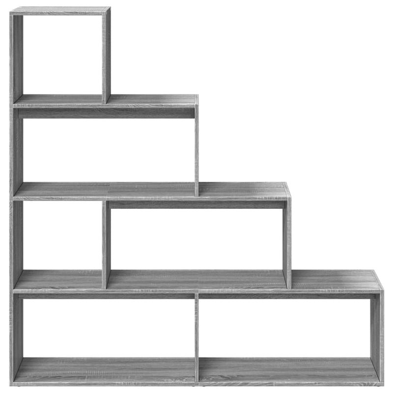 vidaXL 4 szintes szürke sonoma elválasztó könyvespolc 143,5x29x143,5cm