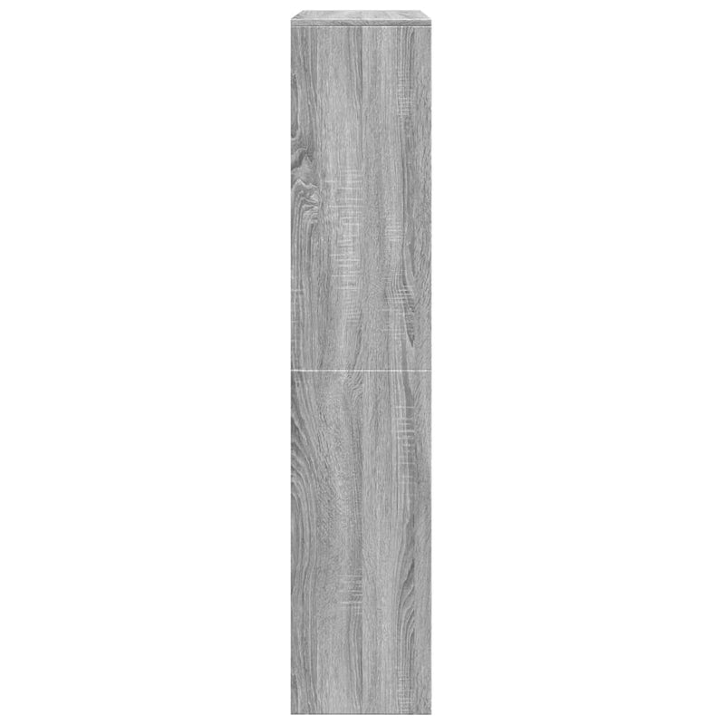 vidaXL 4 szintes szürke sonoma elválasztó könyvespolc 143,5x29x143,5cm