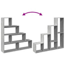 vidaXL 4 szintes szürke sonoma elválasztó könyvespolc 143,5x29x143,5cm