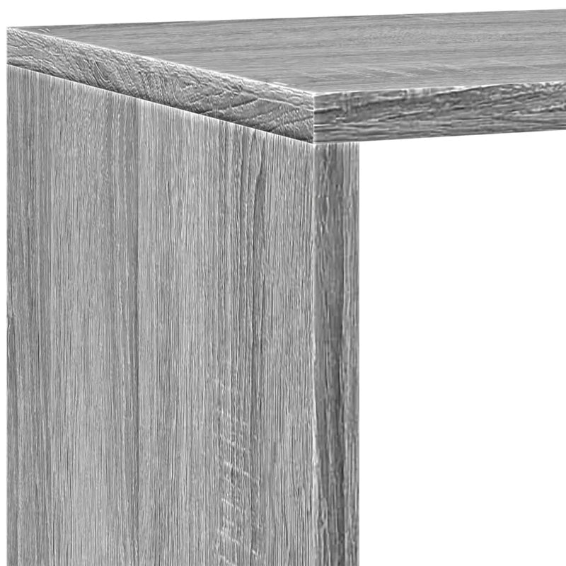 vidaXL 4 szintes szürke sonoma elválasztó könyvespolc 143,5x29x143,5cm