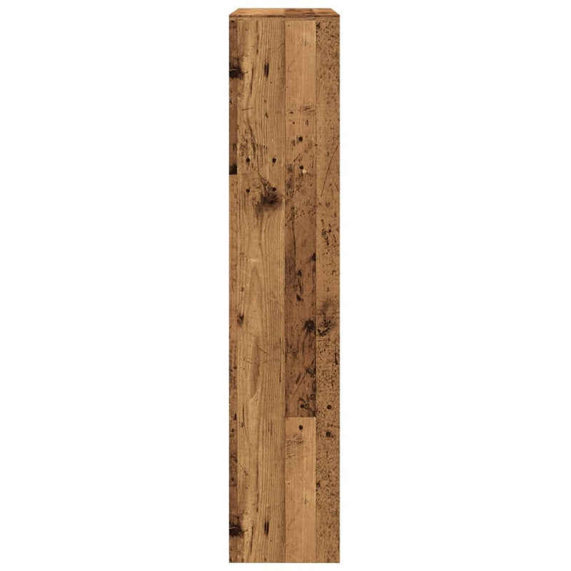 vidaXL 4 szintes antik színű elválasztó könyvespolc 143,5x29x143,5 cm