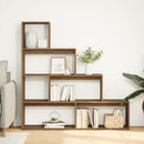 vidaXL 4 szintes kézműves fa elválasztó könyvespolc 143,5x29x143,5 cm