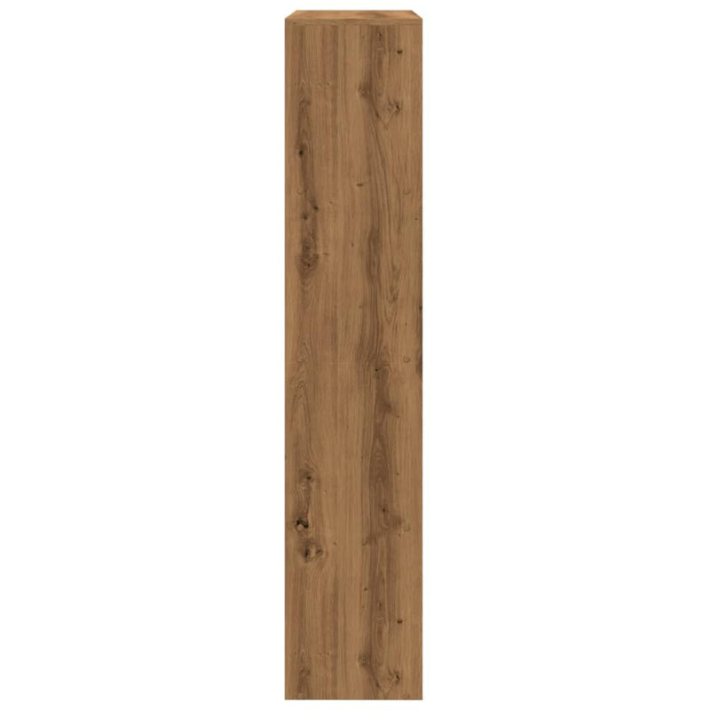 vidaXL 4 szintes kézműves fa elválasztó könyvespolc 143,5x29x143,5 cm