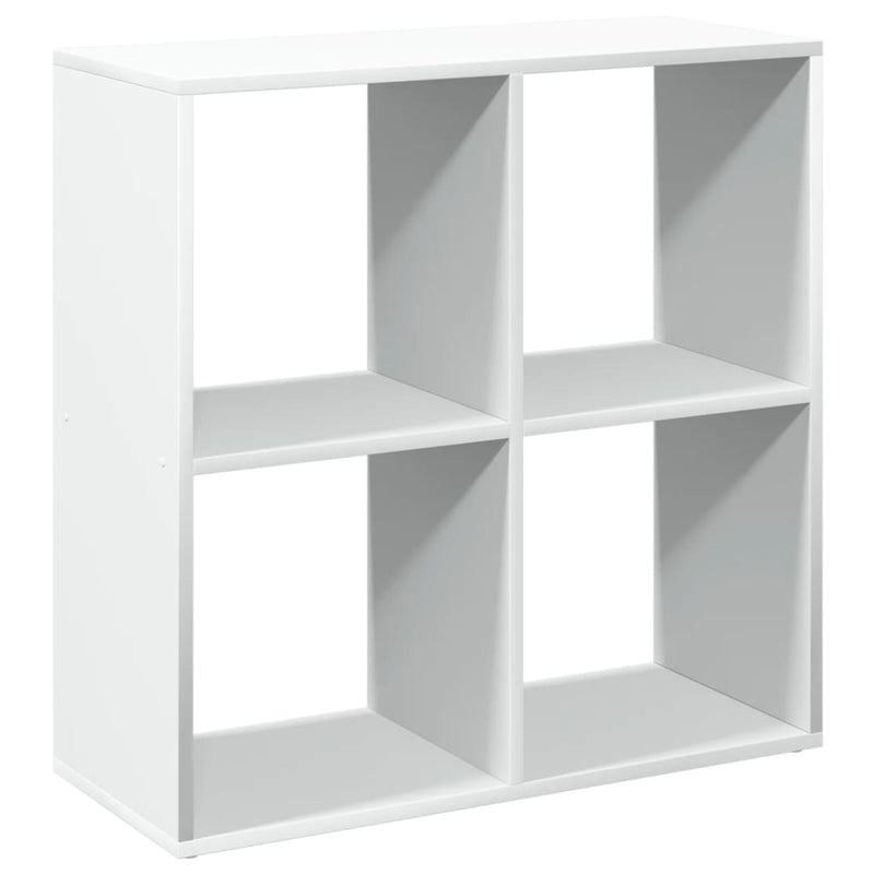 vidaXL fehér szerelt fa térelválasztó könyvespolc 69,5x29x69,5 cm