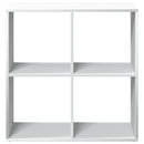 vidaXL fehér szerelt fa térelválasztó könyvespolc 69,5x29x69,5 cm