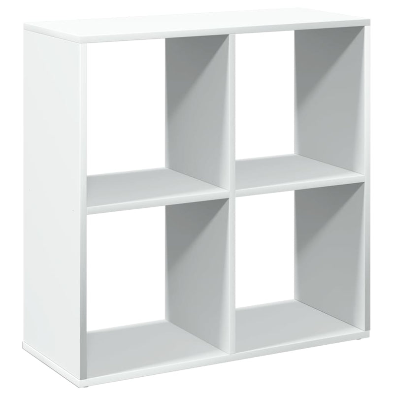 vidaXL fehér szerelt fa térelválasztó könyvespolc 69,5x29x69,5 cm