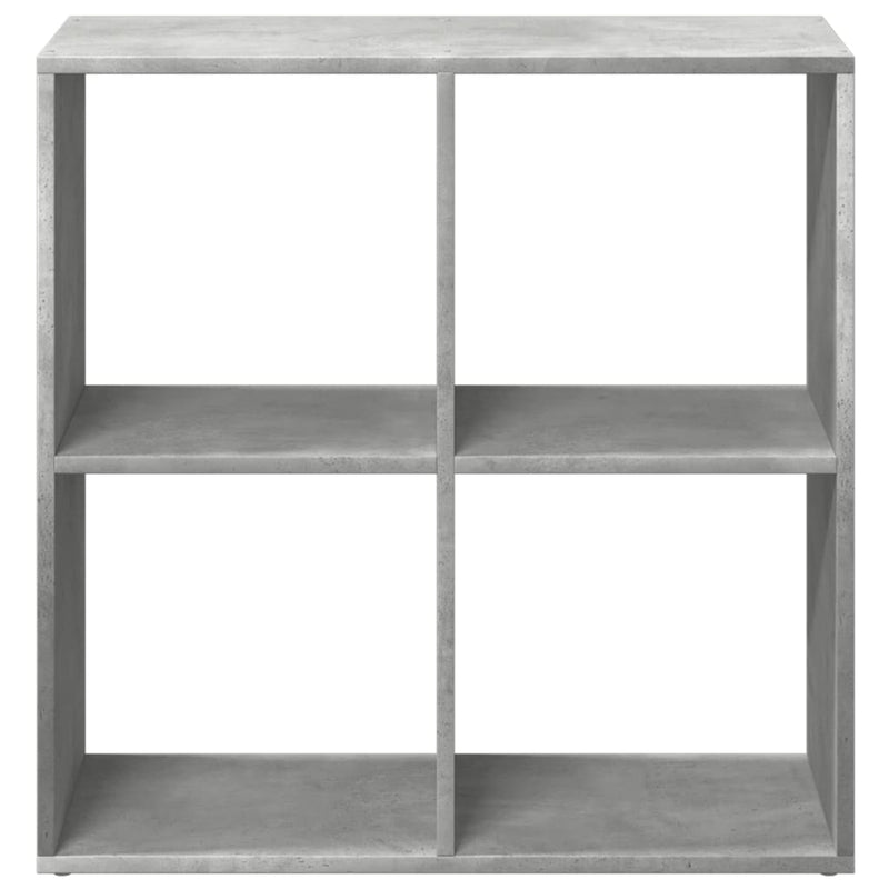 vidaXL betonszürke szerelt fa elválasztó könyvespolc 69,5x29x69,5 cm
