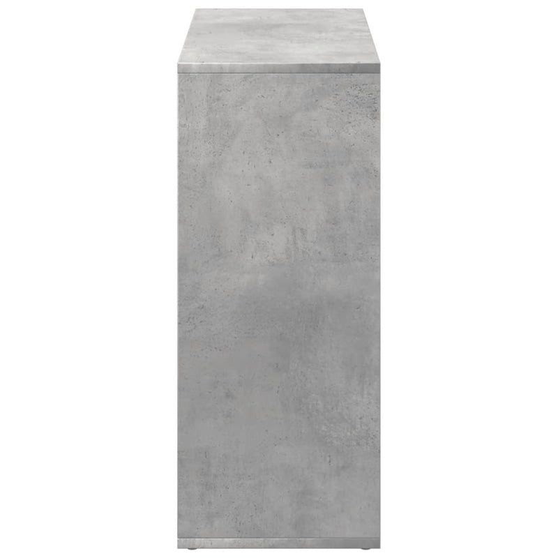 vidaXL betonszürke szerelt fa elválasztó könyvespolc 69,5x29x69,5 cm