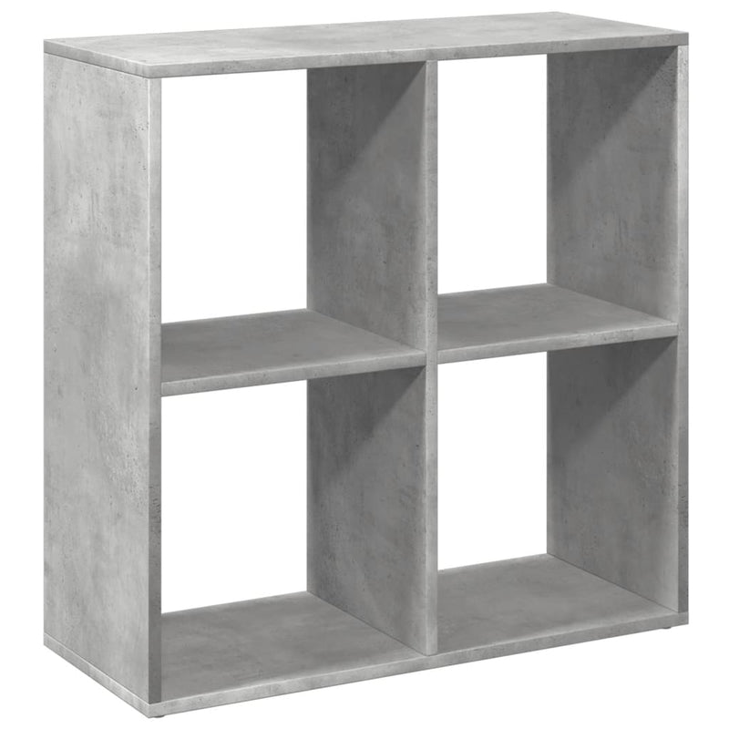 vidaXL betonszürke szerelt fa elválasztó könyvespolc 69,5x29x69,5 cm