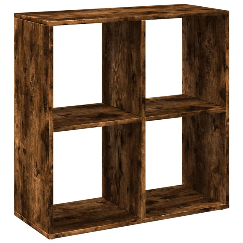 vidaXL füstös tölgy szerelt fa elválasztó könyvespolc 69,5x29x69,5 cm