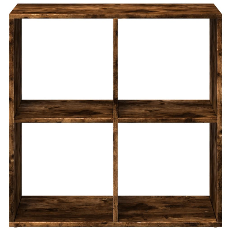 vidaXL füstös tölgy szerelt fa elválasztó könyvespolc 69,5x29x69,5 cm