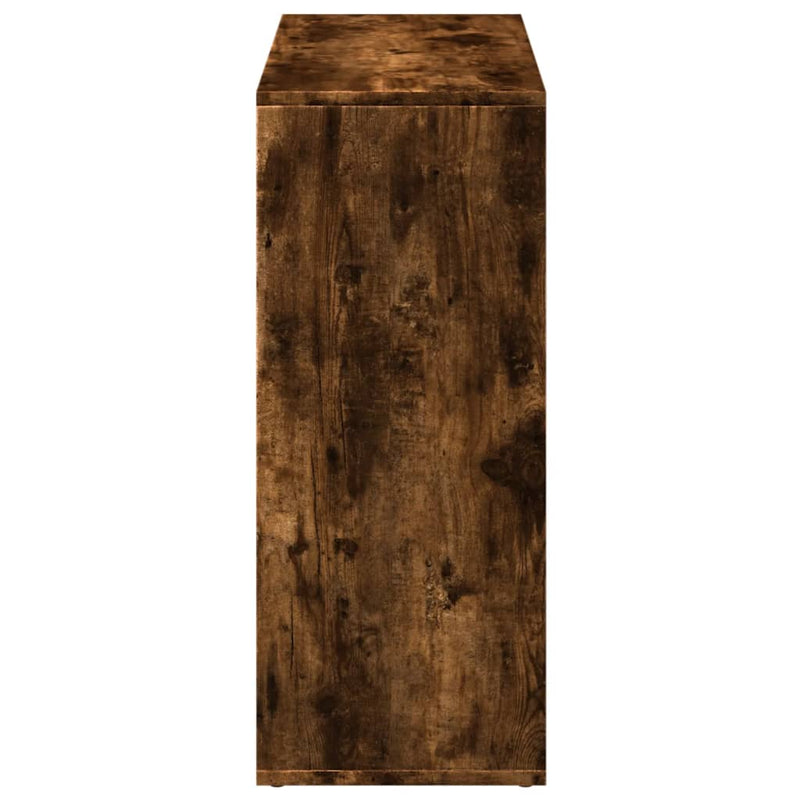 vidaXL füstös tölgy szerelt fa elválasztó könyvespolc 69,5x29x69,5 cm