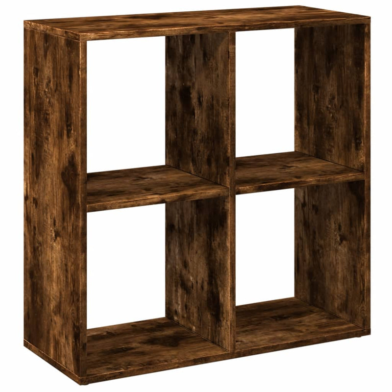 vidaXL füstös tölgy szerelt fa elválasztó könyvespolc 69,5x29x69,5 cm
