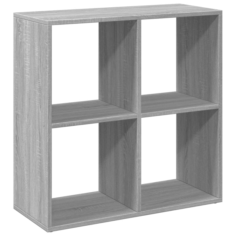 vidaXL szürke sonoma szerelt fa elválasztó könyvespolc 69,5x29x69,5 cm