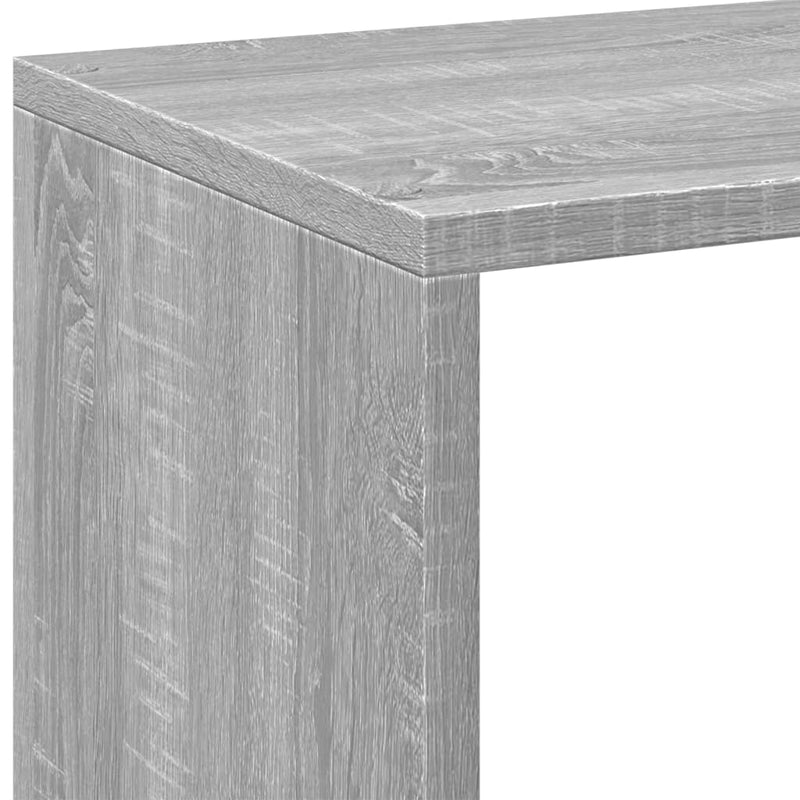 vidaXL szürke sonoma szerelt fa elválasztó könyvespolc 69,5x29x69,5 cm