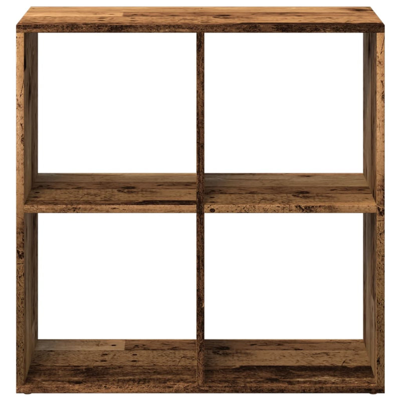 vidaXL antik fa színű fa térelválasztó könyvespolc 69,5x29x69,5 cm
