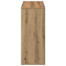 vidaXL kézműves tölgy színű fa elválasztó könyvespolc 69,5x29x69,5 cm