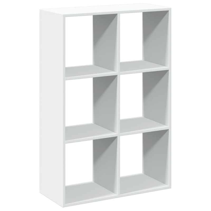 vidaXL fehér szerelt fa térelválasztó könyvespolc 69,5x29x103,5 cm