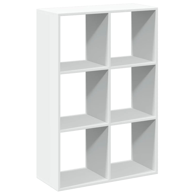 vidaXL fehér szerelt fa térelválasztó könyvespolc 69,5x29x103,5 cm