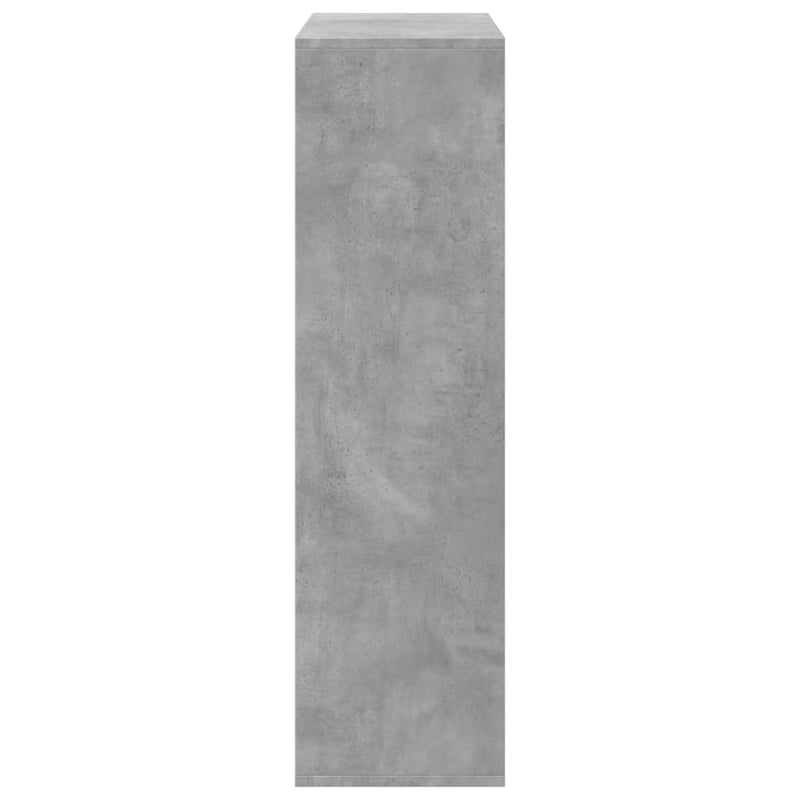 vidaXL betonszürke szerelt fa elválasztó könyvespolc 69,5x29x103,5 cm