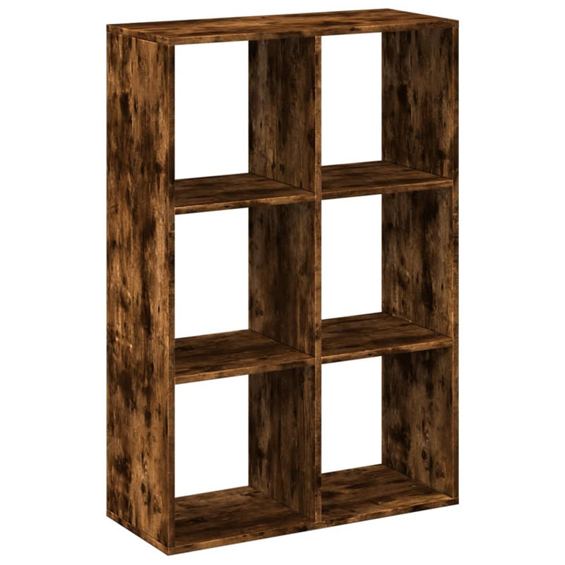 vidaXL füstös tölgy szerelt fa elválasztó könyvespolc 69,5x29x103,5 cm