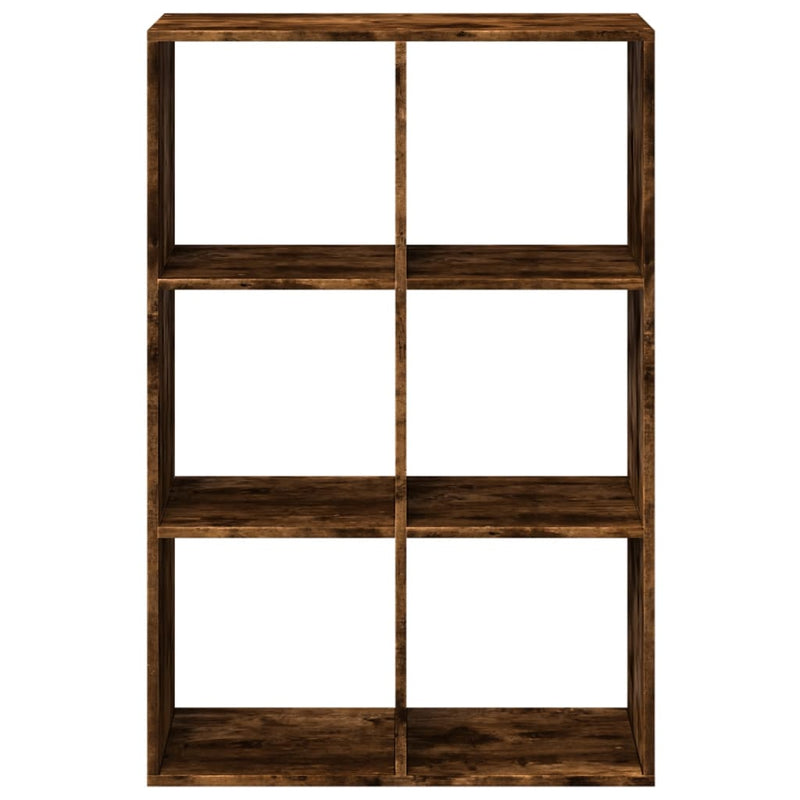 vidaXL füstös tölgy szerelt fa elválasztó könyvespolc 69,5x29x103,5 cm