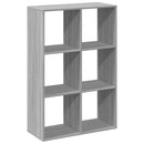 vidaXL szürke sonoma szerelt fa elválasztó könyvespolc 69,5x29x103,5cm