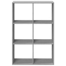 vidaXL szürke sonoma szerelt fa elválasztó könyvespolc 69,5x29x103,5cm