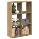 vidaXL kézműves tölgy színű fa elválasztó könyvespolc 69,5x29x103,5 cm