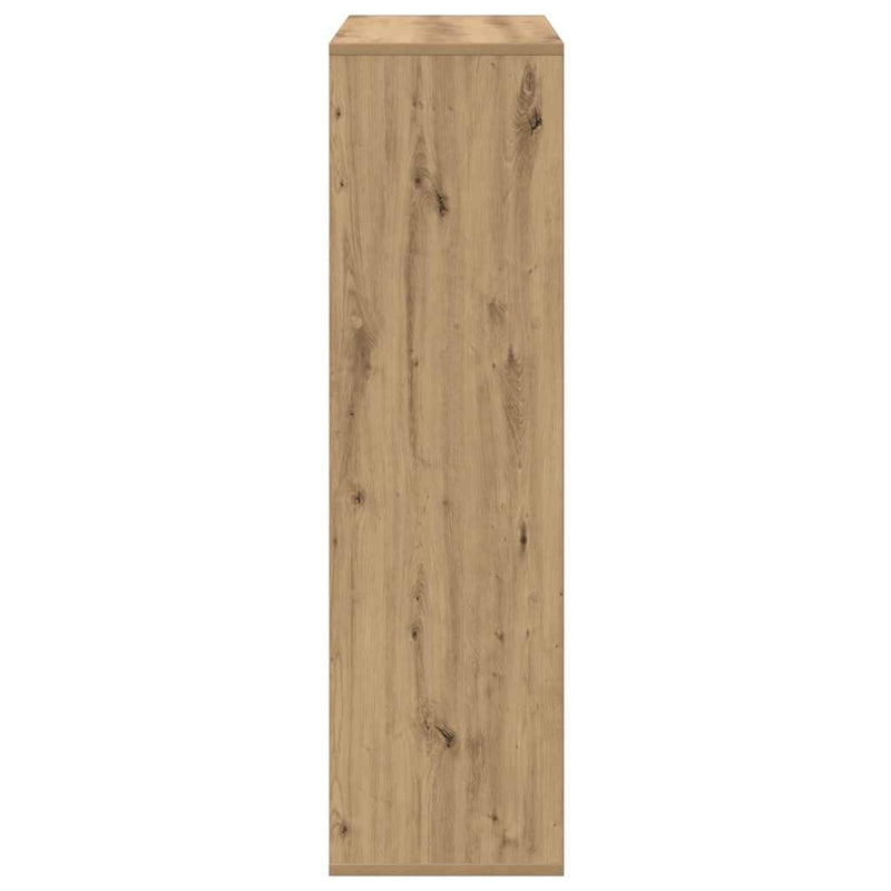 vidaXL kézműves tölgy színű fa elválasztó könyvespolc 69,5x29x103,5 cm