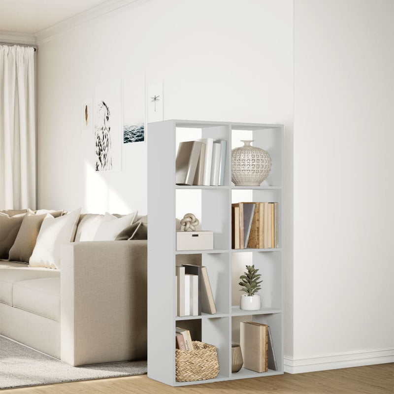 vidaXL fehér szobaparaván, könyvespolc, 69,5 x 29 x 137,5 cm, rétegelt fából