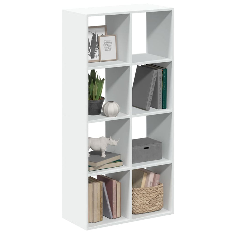 vidaXL fehér szobaparaván, könyvespolc, 69,5 x 29 x 137,5 cm, rétegelt fából