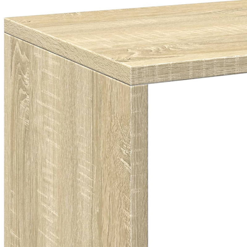 vidaXL sonoma tölgy szerelt fa elválasztó könyvespolc 69,5x29x137,5 cm