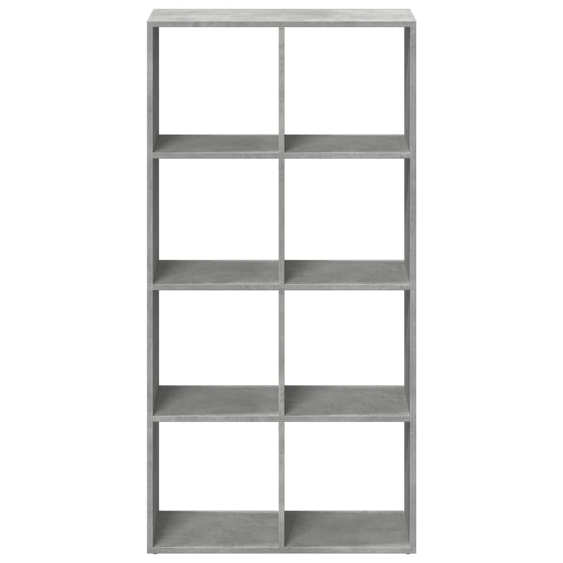 vidaXL betonszürke szerelt fa elválasztó könyvespolc 69,5x29x137,5 cm