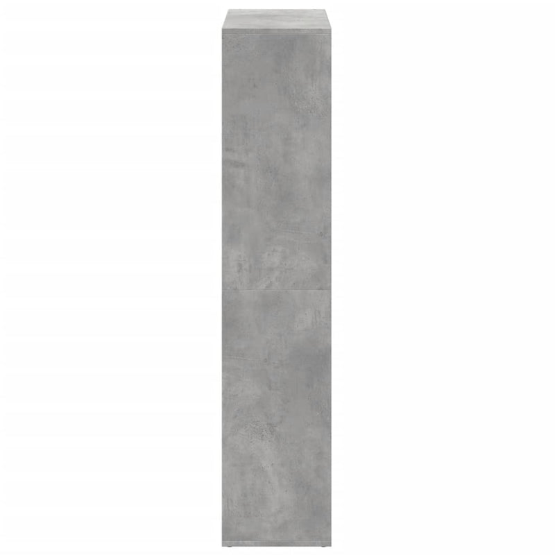 vidaXL betonszürke szerelt fa elválasztó könyvespolc 69,5x29x137,5 cm