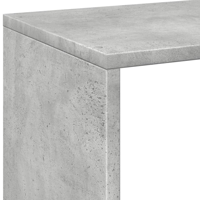 vidaXL betonszürke szerelt fa elválasztó könyvespolc 69,5x29x137,5 cm