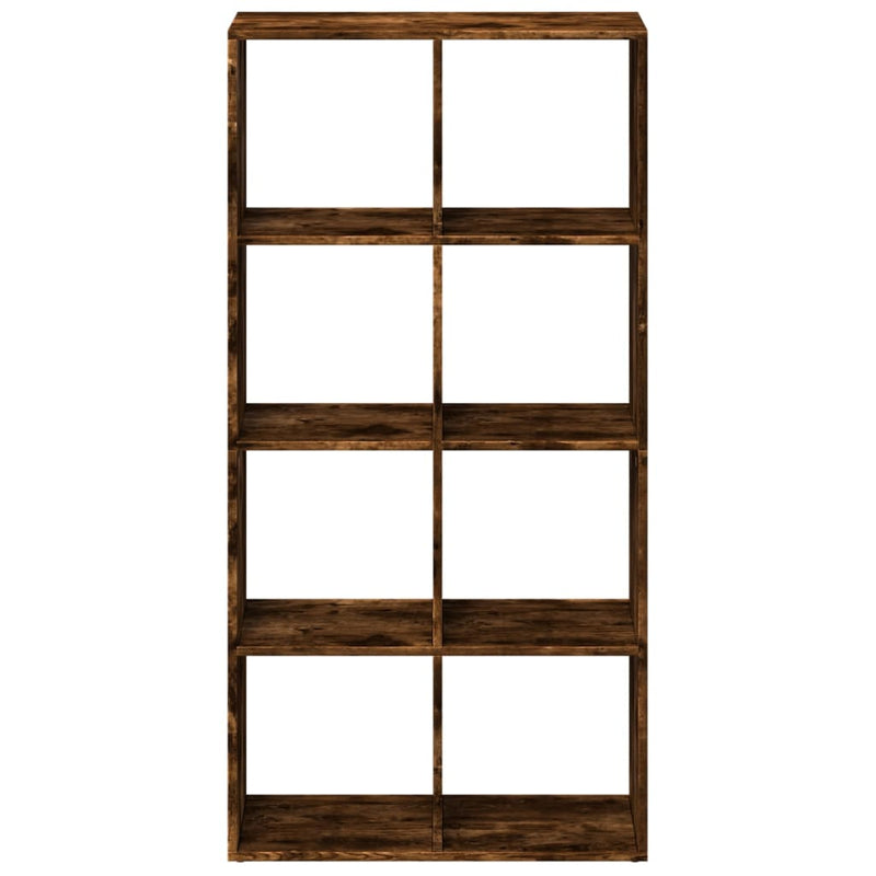 vidaXL füstös tölgy szerelt fa elválasztó könyvespolc 69,5x29x137,5 cm