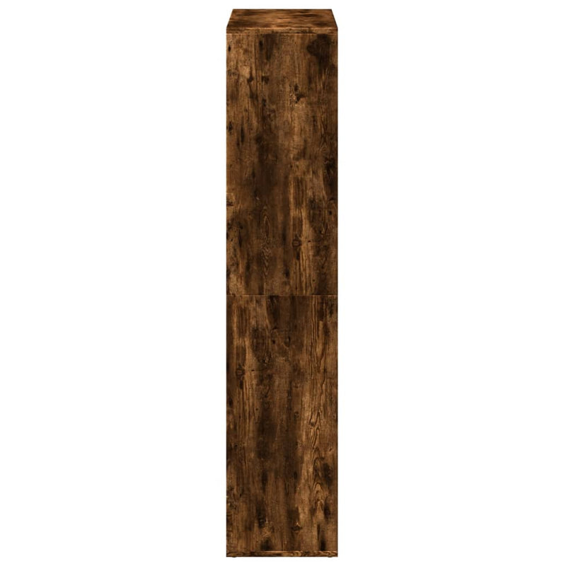 vidaXL füstös tölgy szerelt fa elválasztó könyvespolc 69,5x29x137,5 cm