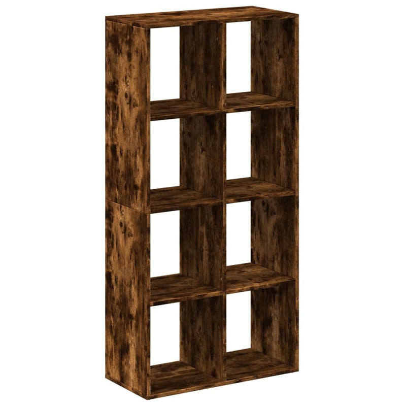 vidaXL füstös tölgy szerelt fa elválasztó könyvespolc 69,5x29x137,5 cm