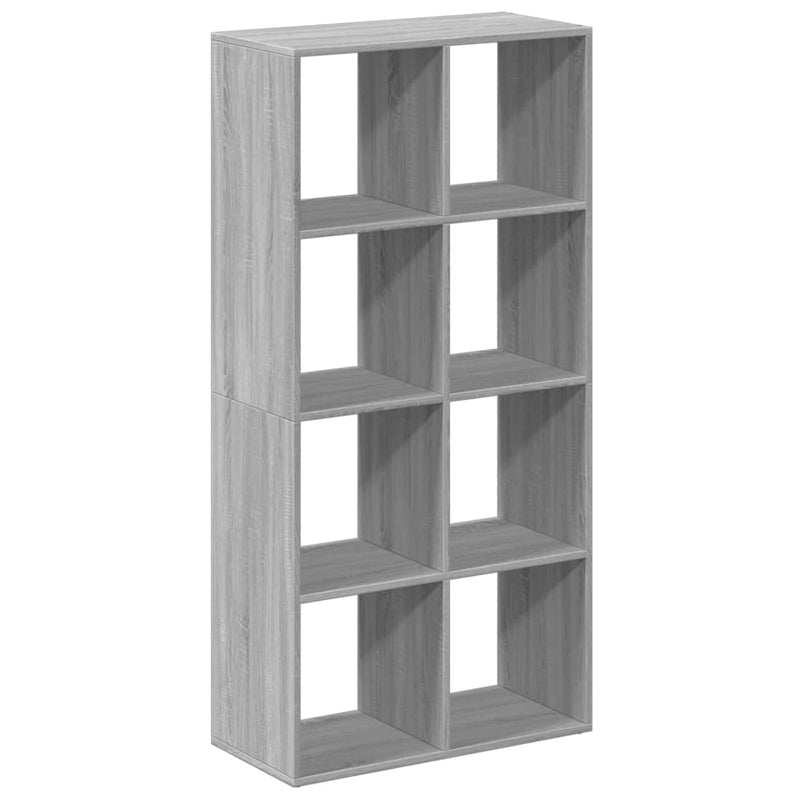 vidaXL szürke sonoma szerelt fa elválasztó könyvespolc 69,5x29x137,5cm
