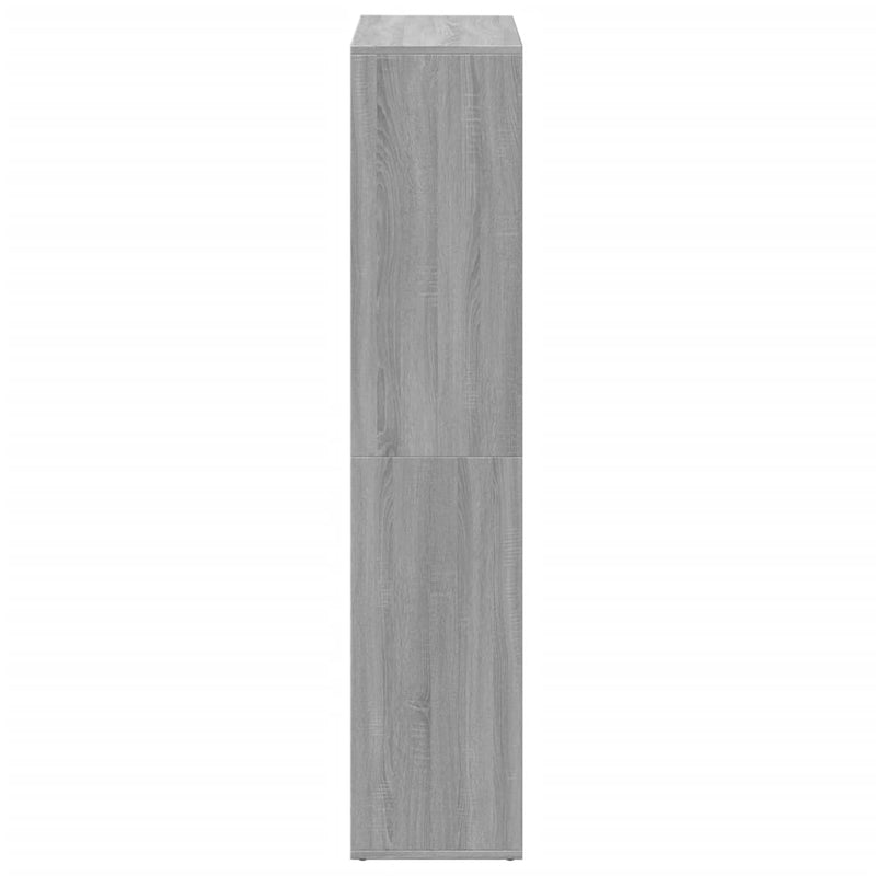 vidaXL szürke sonoma szerelt fa elválasztó könyvespolc 69,5x29x137,5cm