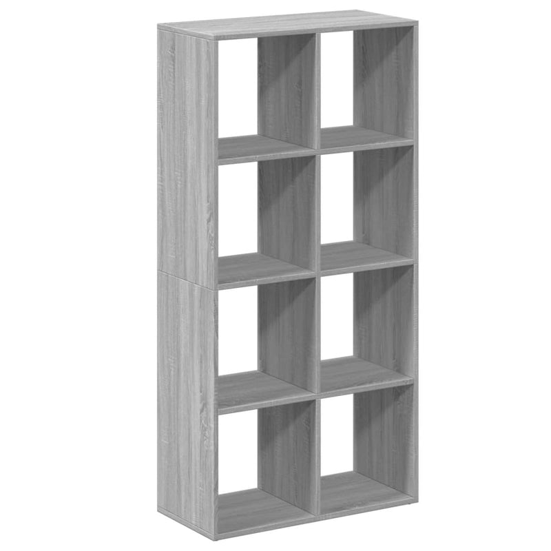 vidaXL szürke sonoma szerelt fa elválasztó könyvespolc 69,5x29x137,5cm