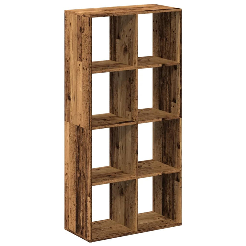 vidaXL antik fa színű fa térelválasztó könyvespolc 69,5x29x137,5 cm