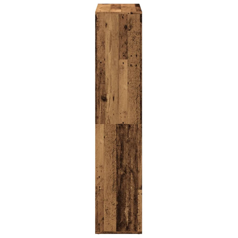 vidaXL antik fa színű fa térelválasztó könyvespolc 69,5x29x137,5 cm